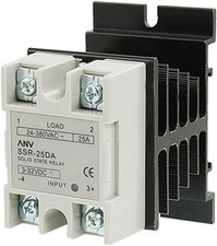 Uxcell Single Phase Solid State Relay With Heat Sink SSR-25 DA 25A 3-32V 24-380V