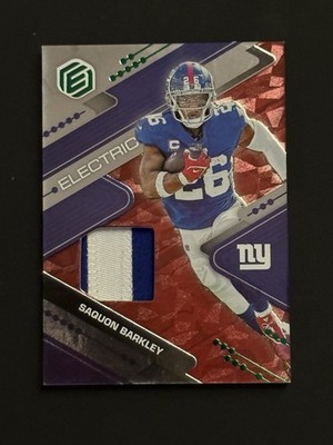 2022 Panini Elements Saquon Barkley Patch /10 Electric 