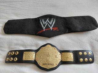 WWF/WWE World Heavyweight Championship Mini Replica Belt With HBK Nameplate