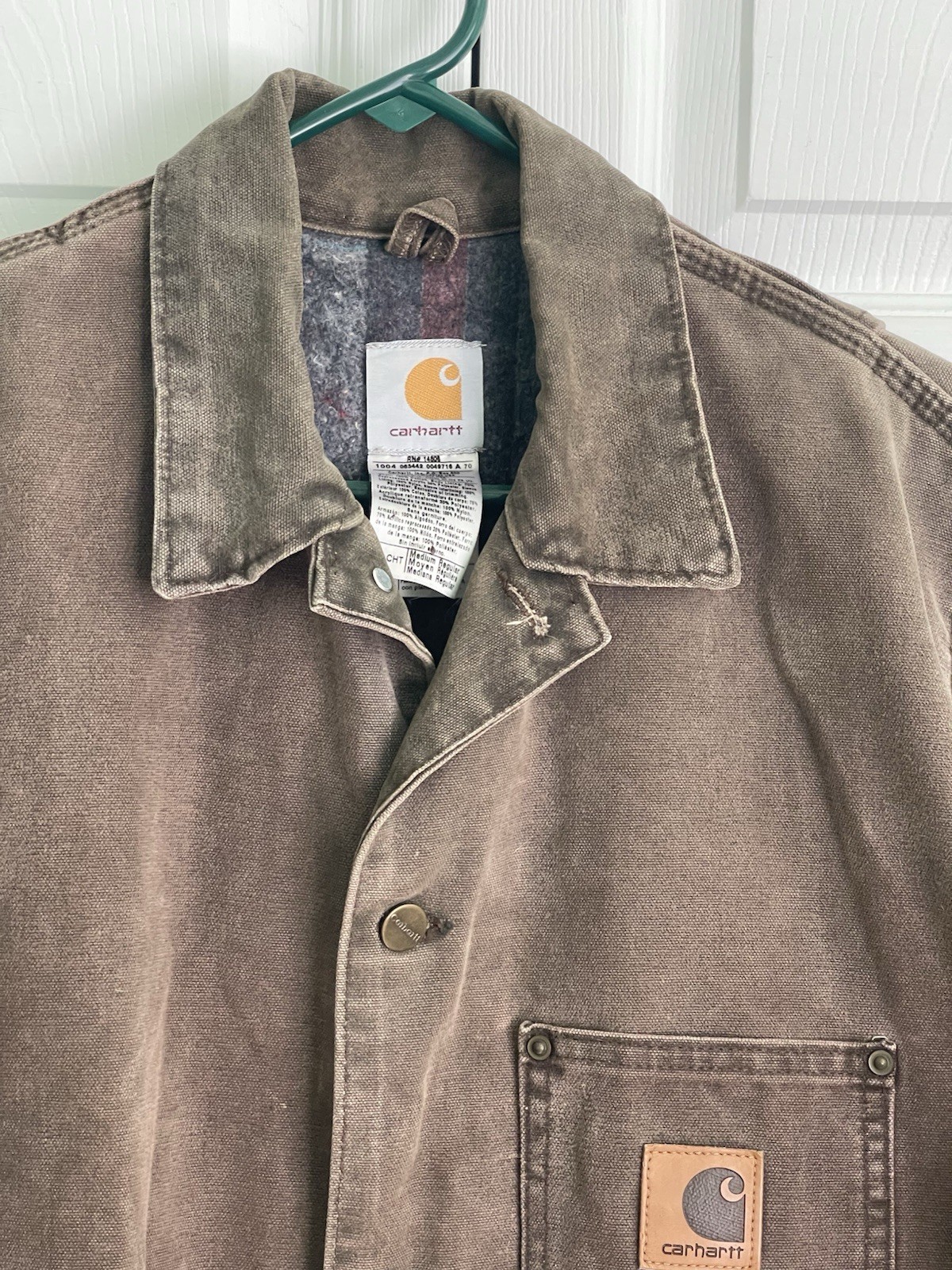 VTG Carharttt Blanket Lined Brown C58 CHT Jacket Size M - second product detail image