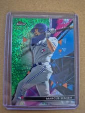 2021 Topps Finest - Marcus Semien #84 Green Speckle Refractor /125