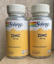 Solaray Zinc 50mg Immune Support Capsules, 10...