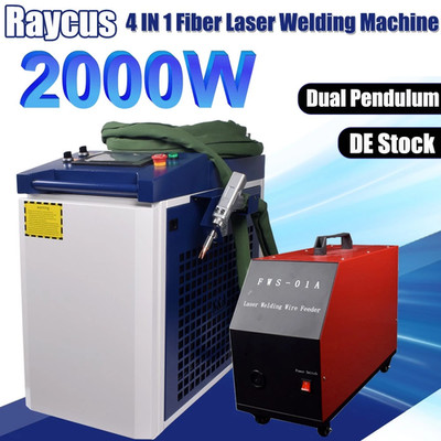 Raycus 2000W 4 IN 1 Fiber Laser Welding Cleaning Machine Double Pendulum DE Ship
