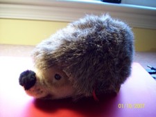 Steiff Joggi Hedgehog Plush Toy With yellow Tag AND BUTTON
