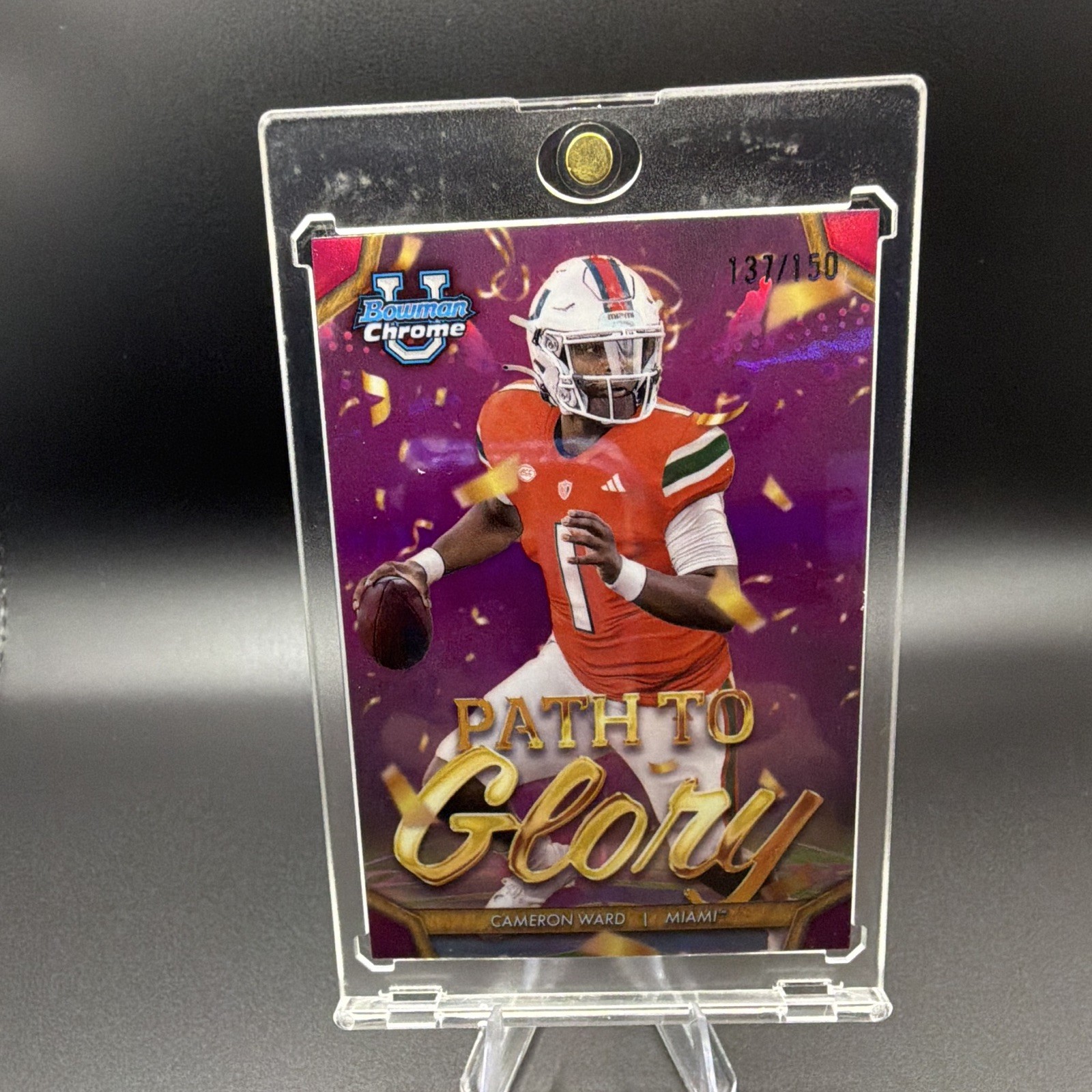 Topps 2024 Bowman Univ Chrome Cameron Ward Miami Path to Glory PG-17 /150