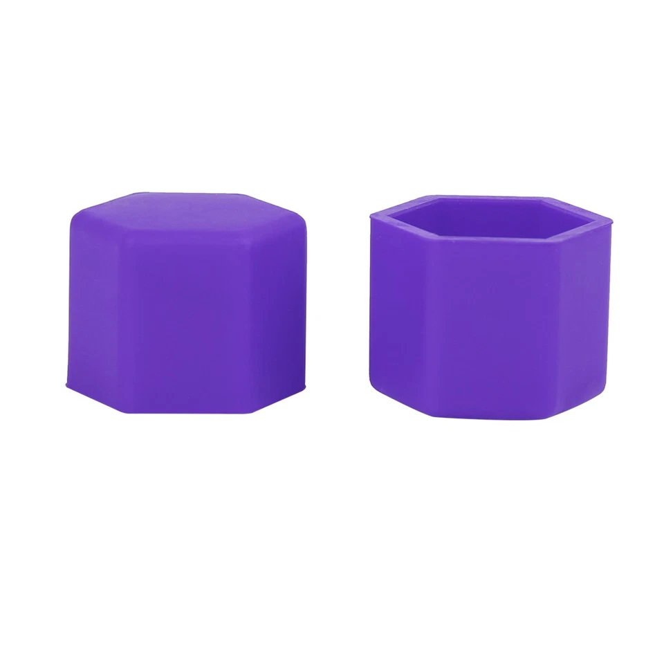 Cubiertas de buje de tuerca de rueda de auto de silicona púrpura de 21 mm 20 piezas Tapones de tornillo de tuerca Foto 4 de 4