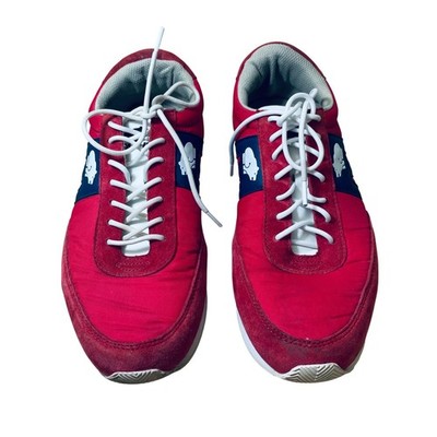 Karhu Albatross 82 Mens Red Navy Blue Suede Running Sneakers US 9
