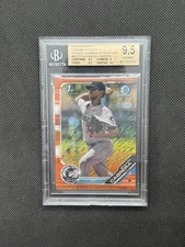 2019 Bowman Chrome Edward Cabrera Orange Shimmer Refractor #/25 BGS 9.5 Rookie