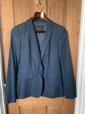 Wool Blazer in Blue by Massimo Dutti