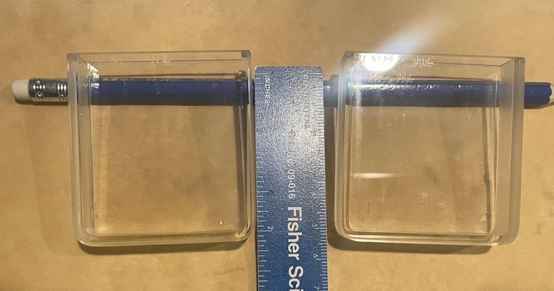 Pair 10 mm x 50 mm Quartz Cuvettes HL