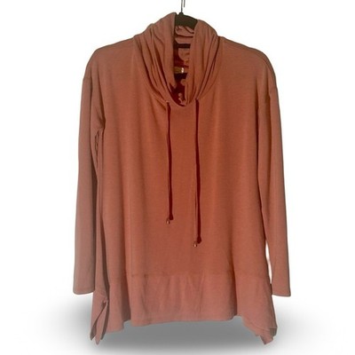 Cupio Oversized Cowl Neck Lightweight Knit Tunic Size Small Casual Loungewear