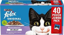 Image of FELIX Original Mixed Selection In Jelly Immune Support Wet Cat Food 40 x 85g*NEW