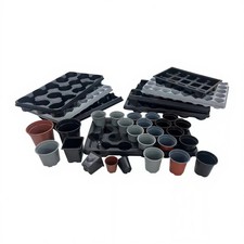 Plant Pots With Carry Trays 6cm 7cm 9cm 10.5cm 13cm Square Round Market Pot Tray