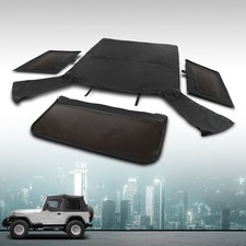 Soft Top W Upper Doorstinted Windowssailcloth Fits 1988-95 Jeep Wrangler Yj