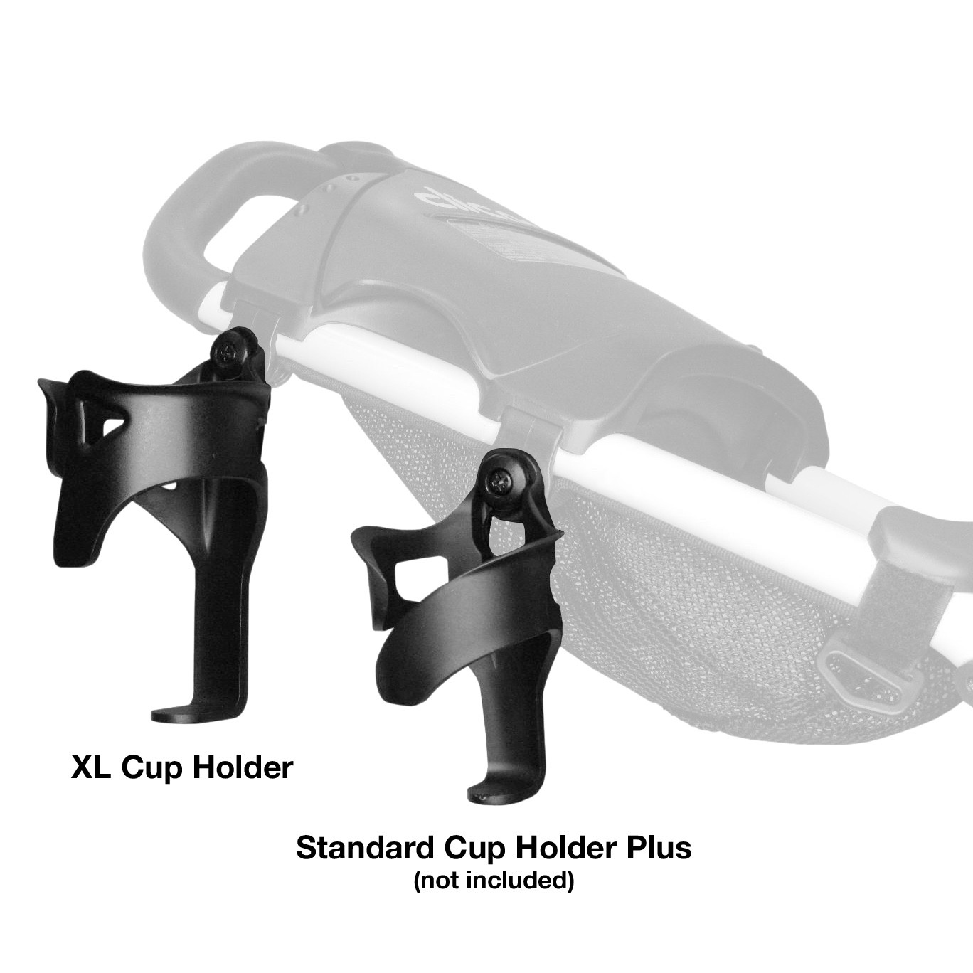 Clicgear XL Cup Holder Oversized Drink Holder for Golf Push Carts Large Bottles