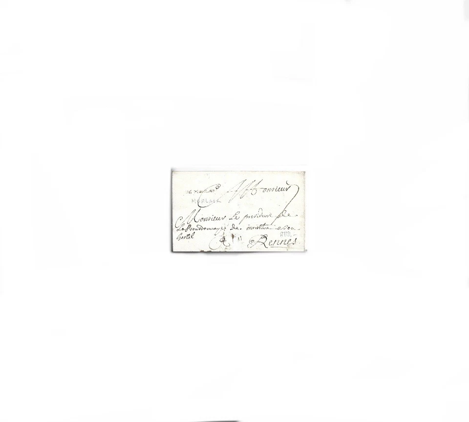 6 letras plegadas preestampladas de 1735-1815 Francia e Italia (Est. $300,00) Foto 2 de 4