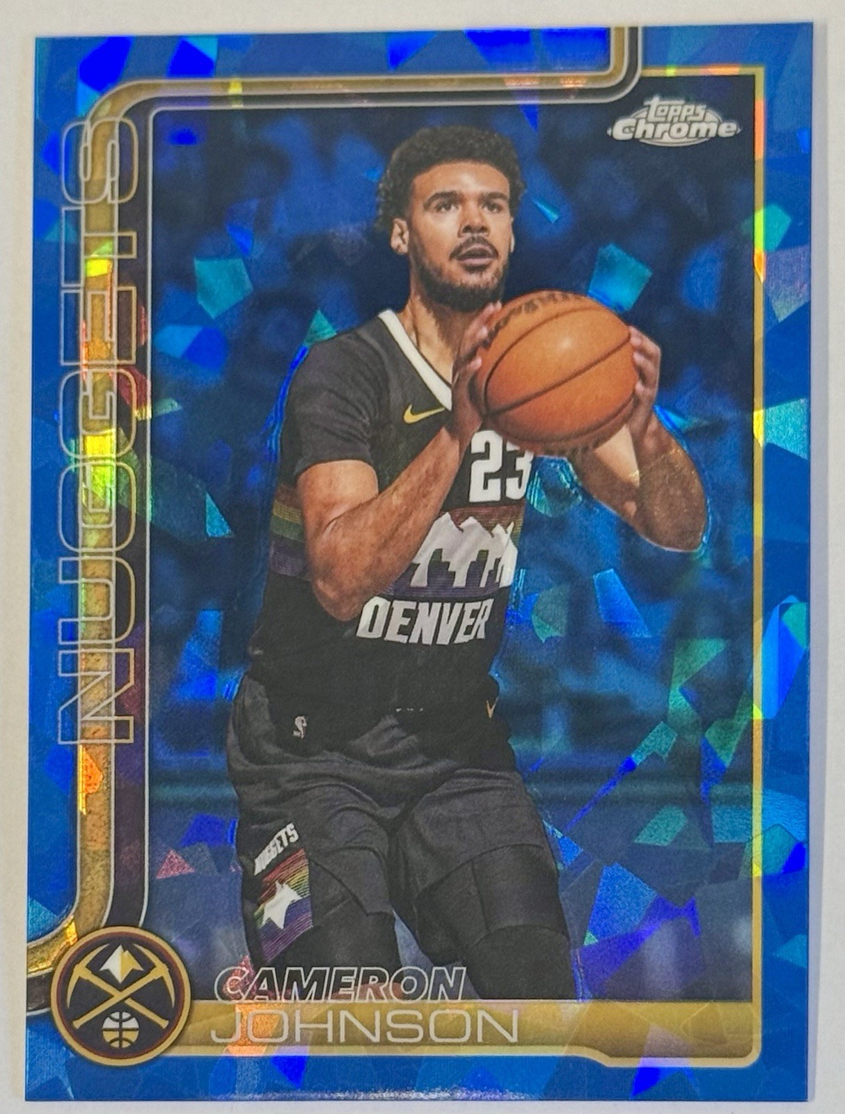 2025-26 Topps Chrome Update Sapphire Cameron Johnson #69 Nuggets