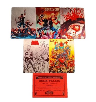 Zack the Zombie Exterminator Metallicard Set Of 5 Coffin Comics
