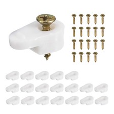 20 Set 20mm Plastic Glass Retainer Clips Kit for 3mm Thick Glass White