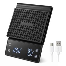 Coffee Scale with Timer, 0.1g Precision 3kg Rechargeable Espresso Kitchen Scale