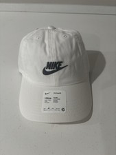 Nike Heritage86 Youth Baseball Cap White/Black Embroidered Logo Adjustable
