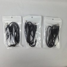 Three DC Power Extension Cables 5.5mm x 2.1mm Male to Male Cord