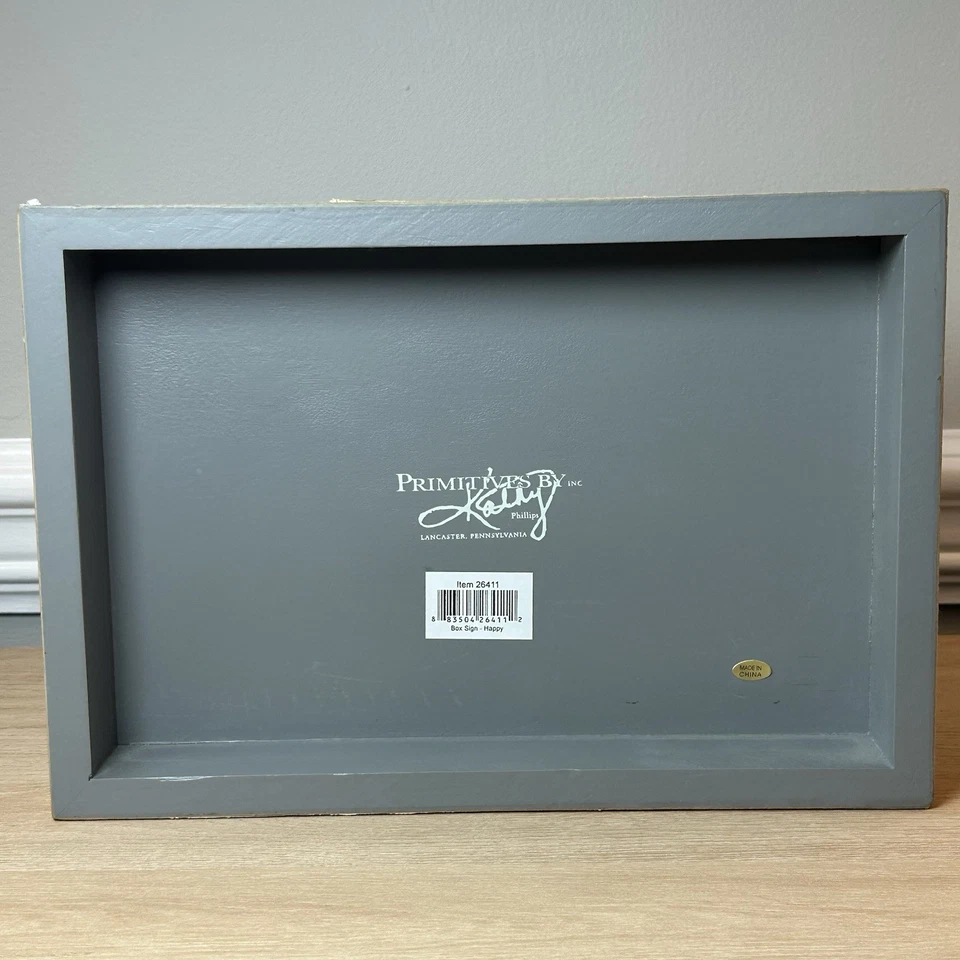 Primitives By Kathy Wooden Box Sign -YOU MAKE ME HAPPY WHEN SKIES ARE GREY - Image 2 of 4