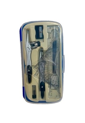 Protractor and Dual Compass Set with Rulers, All-in-One Compass Geometry Set
