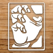 Hand Finger Pos Large Reusable Wall Stencil For Painting DIY Home Decor Template
