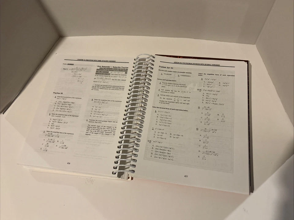 Teaching Textbooks ALGEBRA 2 (version 2.0) TEXT/WORKBOOK + ANSWER BOOKLET - Image 4 of 4