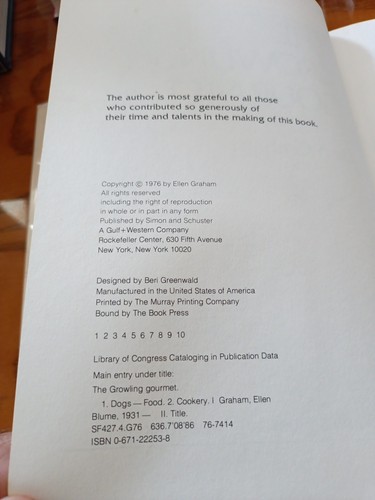 signed, The Growling Gourmet, 1976, first edition, Ellen Graham, HCDJ - Imagen 6 de 11