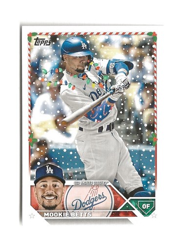 2023 Topps Holiday Mookie Betts Lights Necklace SP #H57 Los Angeles Dodgers