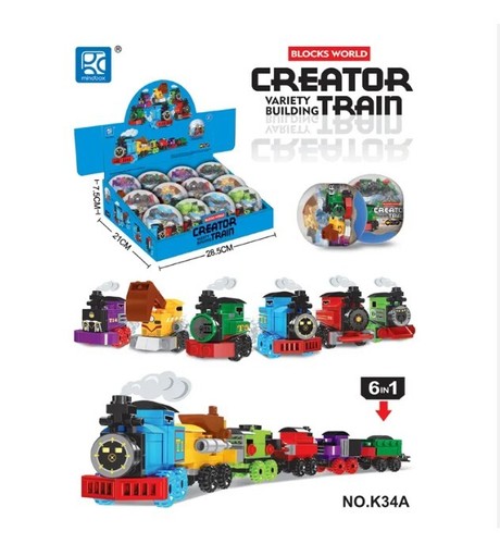 Blocchi World Creator Treno Blocchi da Costruzione 2 Set di 6 Capsule (12 Capsule) - Foto 5 di 9