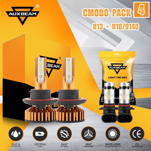 Kits combinados de faros LED AUXBEAM H13+9145 H10 + bombillas antiniebla para Ford F-150 2004-2014 - Imagen 1 de 12