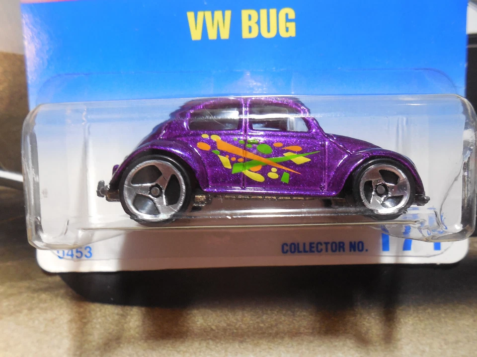 Hot Wheels VW BUG LOTE 4 Coleccionista #171 Púrpura SURF N FUN LICENCIA ARTÍSTICA ESCARABAJO Foto 3 de 4