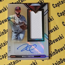 #25/25! WILLI CASTRO 2021 Topps Triple Threads Single Jumbo Relic Autograph Gold