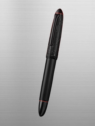 Hongdian N6 Piston Black Fountain Pen Resin Torpedo EF/F/Long Knife Nib Ink Peq9 - Picture 12 of 16