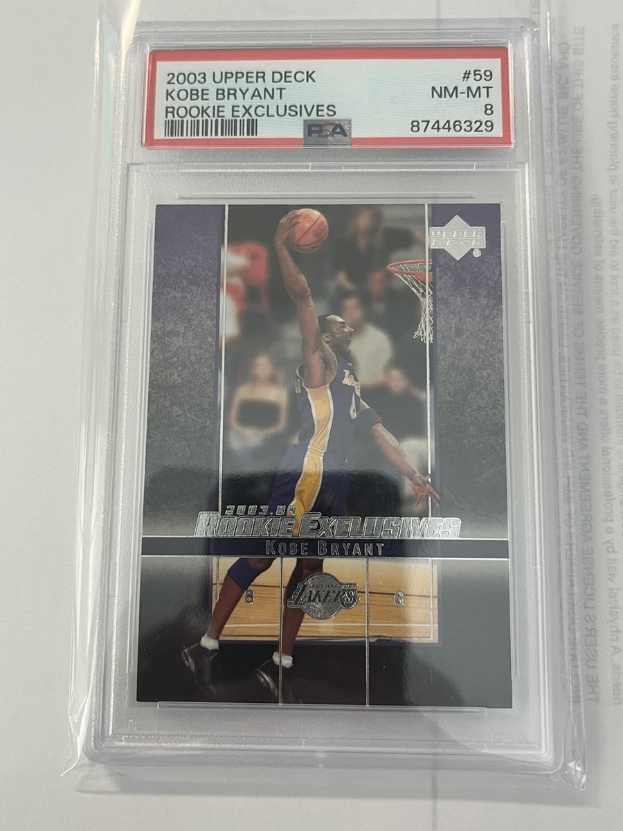 2003-04 Upper Deck Kobe Bryant Rookie Exclusives #59 PSA 8