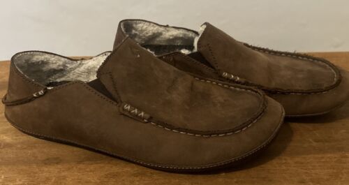 olukai mens 9 VGC Read Description Leather, Wool Shearling