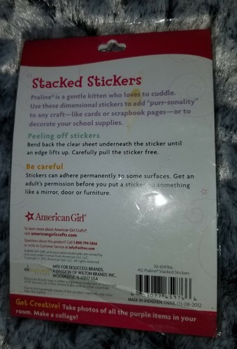 NEW American Girl Crafts Praline Cat Stickers - Picture 2 of 2