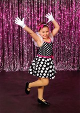 Polka Dot Costume Dress Minnie Mouse Girl's M 8-9 Halloween Dance Medium