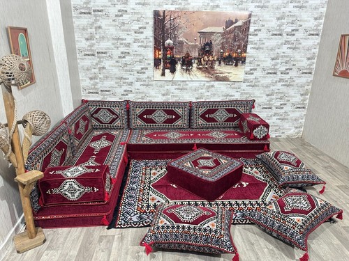 Orientalische Sofa, Sitzecke, Orientalisches Sitzecke Set, Arabische Ecke Majlis - Bild 4 von 10