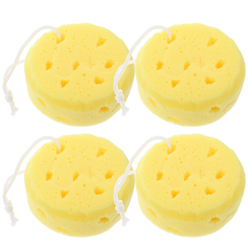4 Pcs Sponge Bath Shower Loofah Baby Face Cleansing Man Miss Products