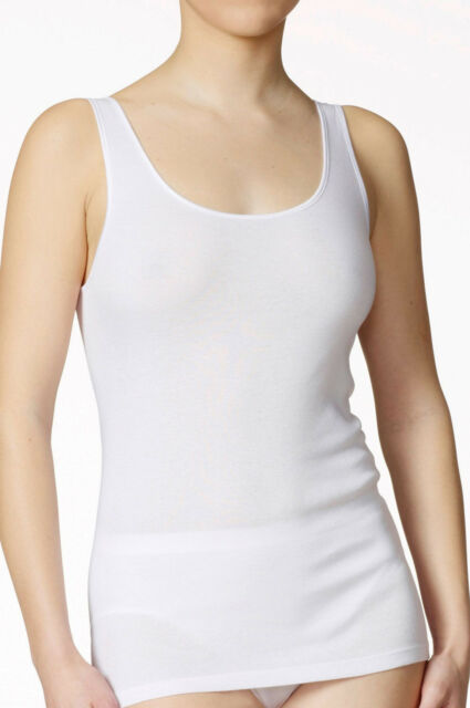 CALIDA Top Unterhemd Artikel 11600 in weiß und schwarz 100%Baumwolle Gr.XS-L