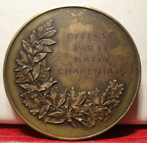 20er Jahre seltene Imkerei französische Art Deco Bronze 46mm Bienenstock Pressepreis Charente - Bild 2 von 2