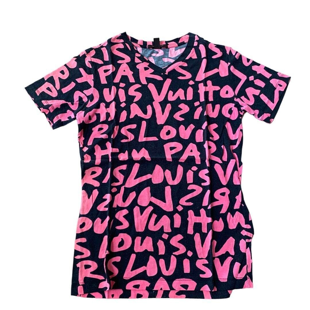 Louis Vuitton Monogram Graffiti T-Shirt Tops Women Size S Louis Vuitton Monogram Graffiti T-Shirt Tops Women Size S