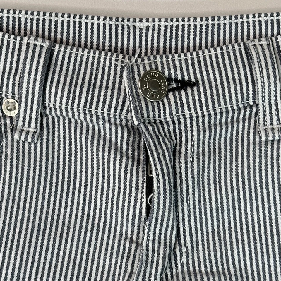 Pantalones cortos de jean Rag & Bone Dobby a rayas azul blanco dobladillo crudo para mujer 25 Foto 2 de 4