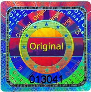 3D Hologramm Siegel Aufkleber Garantiesiegel Original Antifake 20mm Sticker Gold
