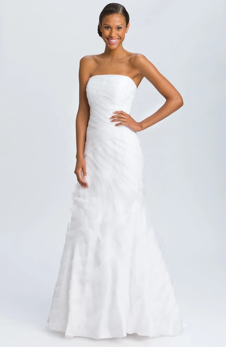 Tiered organza top wedding dress