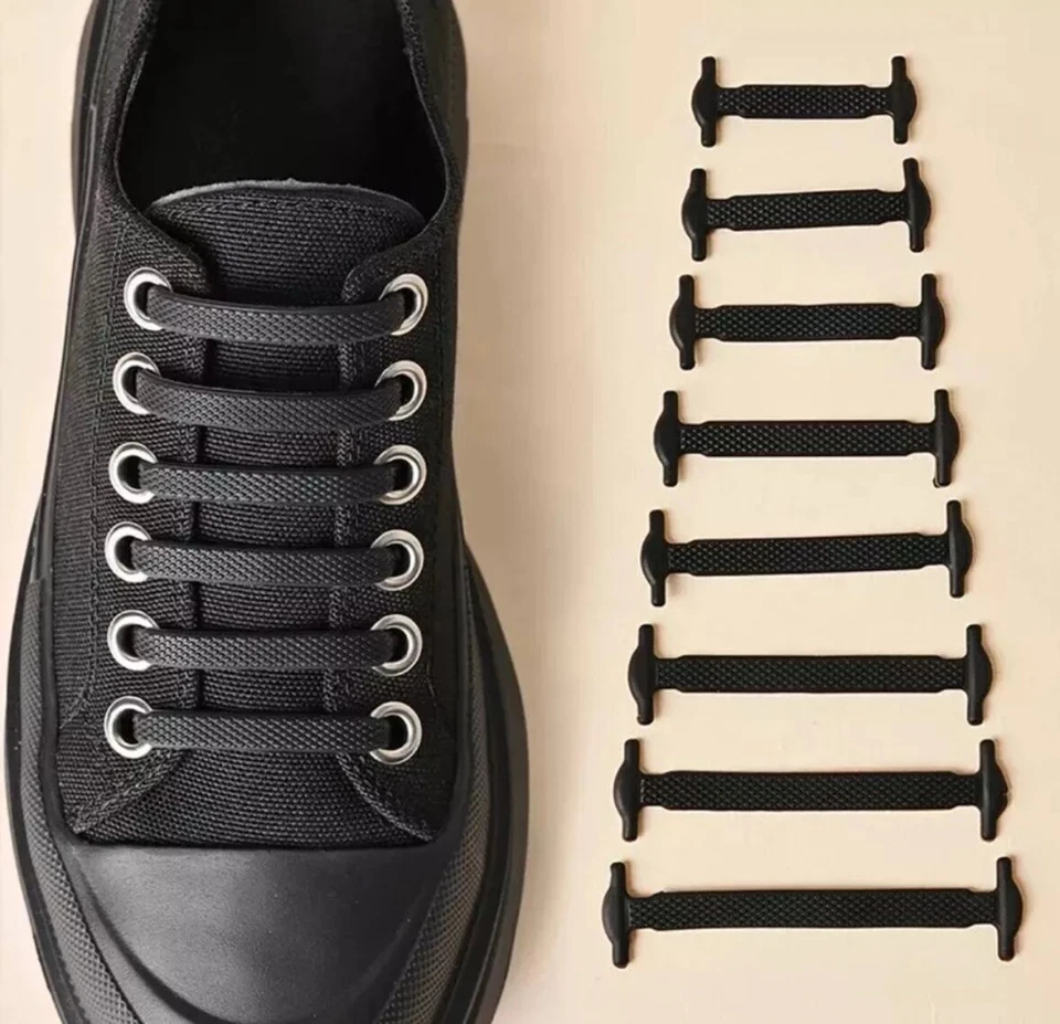 Lacci ELASTICI in Silicone Comodi Facili per Scarpe Running Classiche Sneakers - Immagine 3 di 3